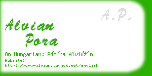 alvian pora business card